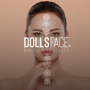 DOLLSFACE® Mindfulness Beauty logo representing holistic, crystal-infused luxury skincare.